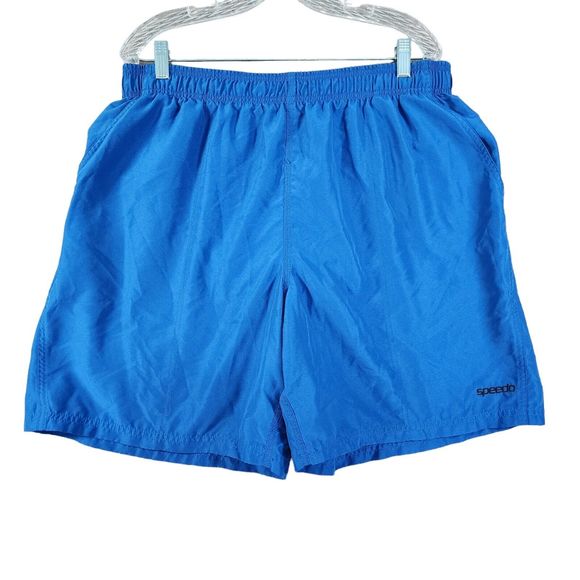 Speedo Men's Swim Trunks Elastic Waist Lined Blue XL Board Shorts Cruise Vacay - Picture 1 of 6